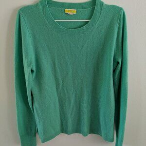 J Crew mint green 100% cashmere sweater, Size M